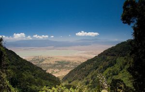 Vy över Ngorongorokratern
